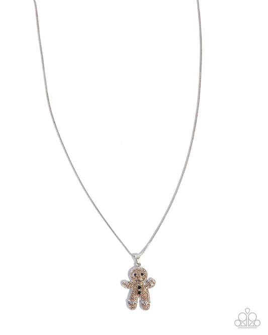 Gingerbread Glam Brown Necklace