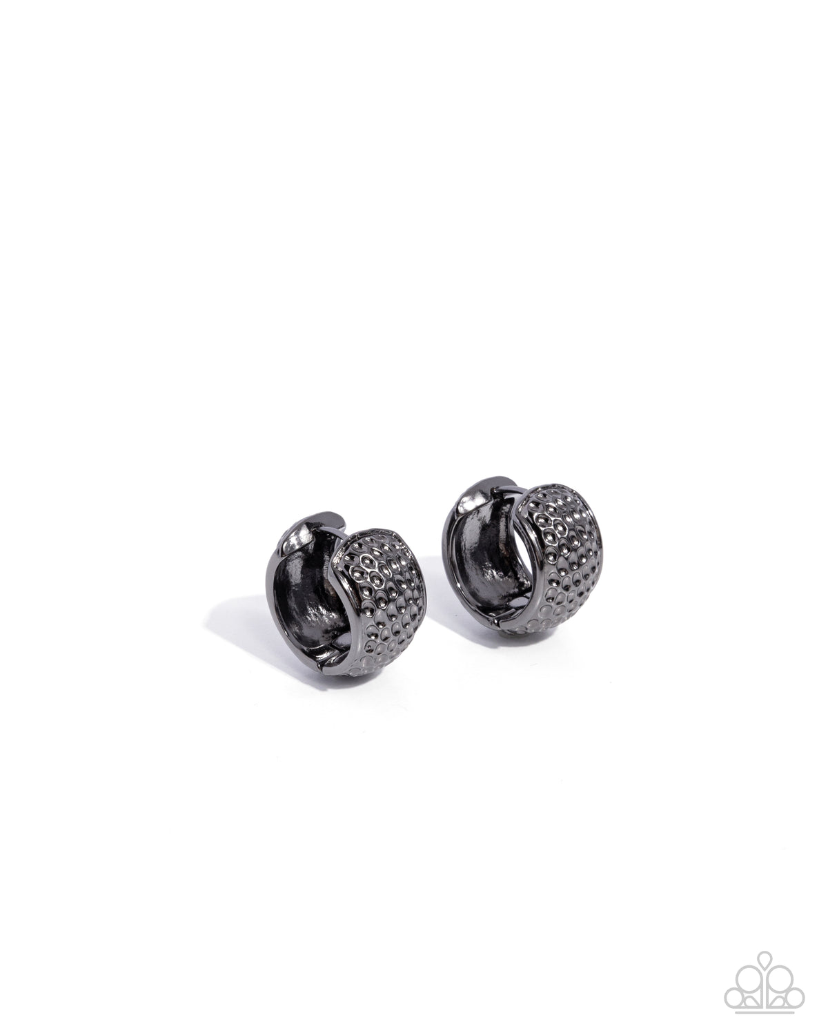 Hammered Heaven Black Hinge Hoops