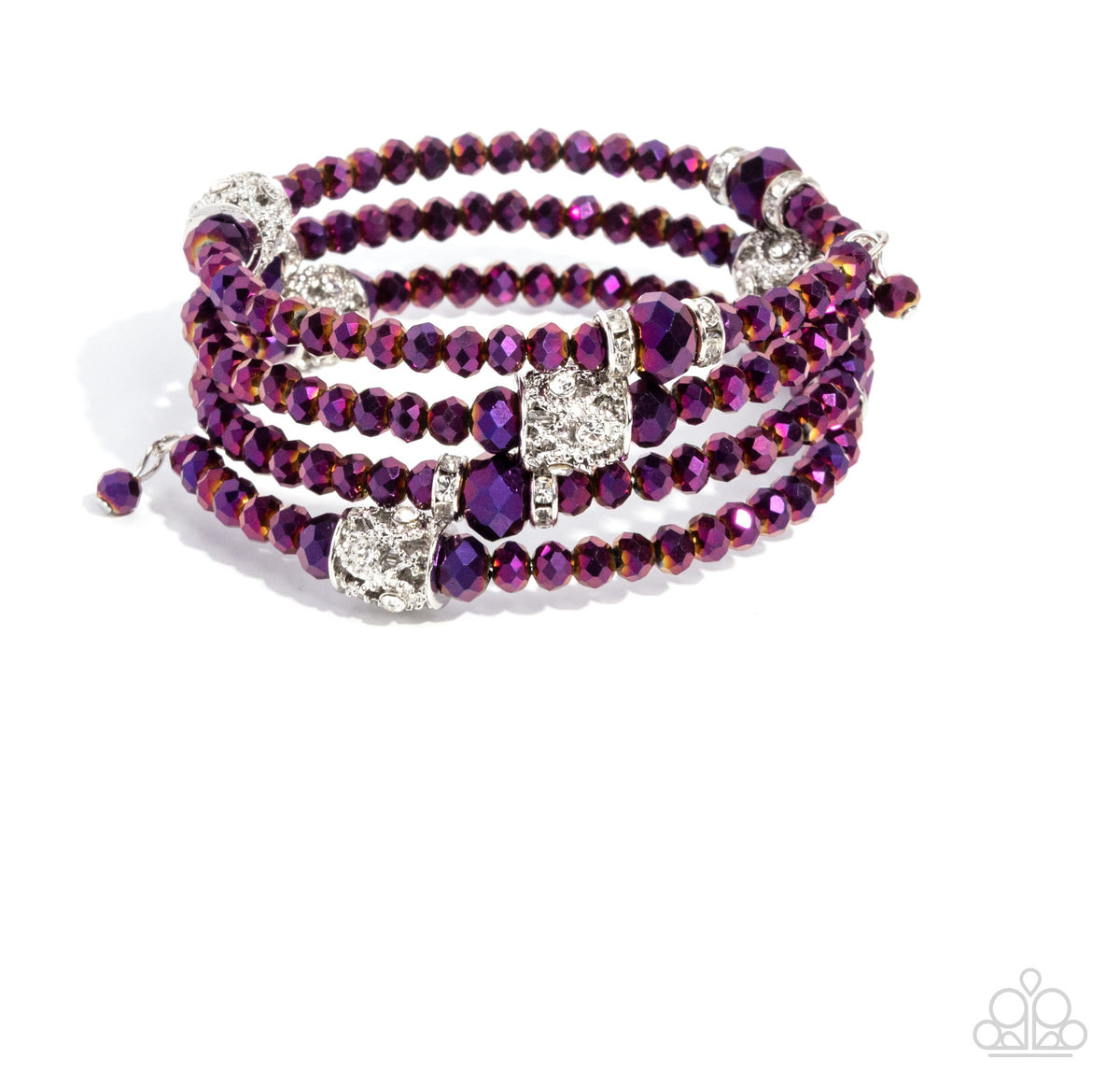 Sensible Shimmer Purple Coil Bracelet