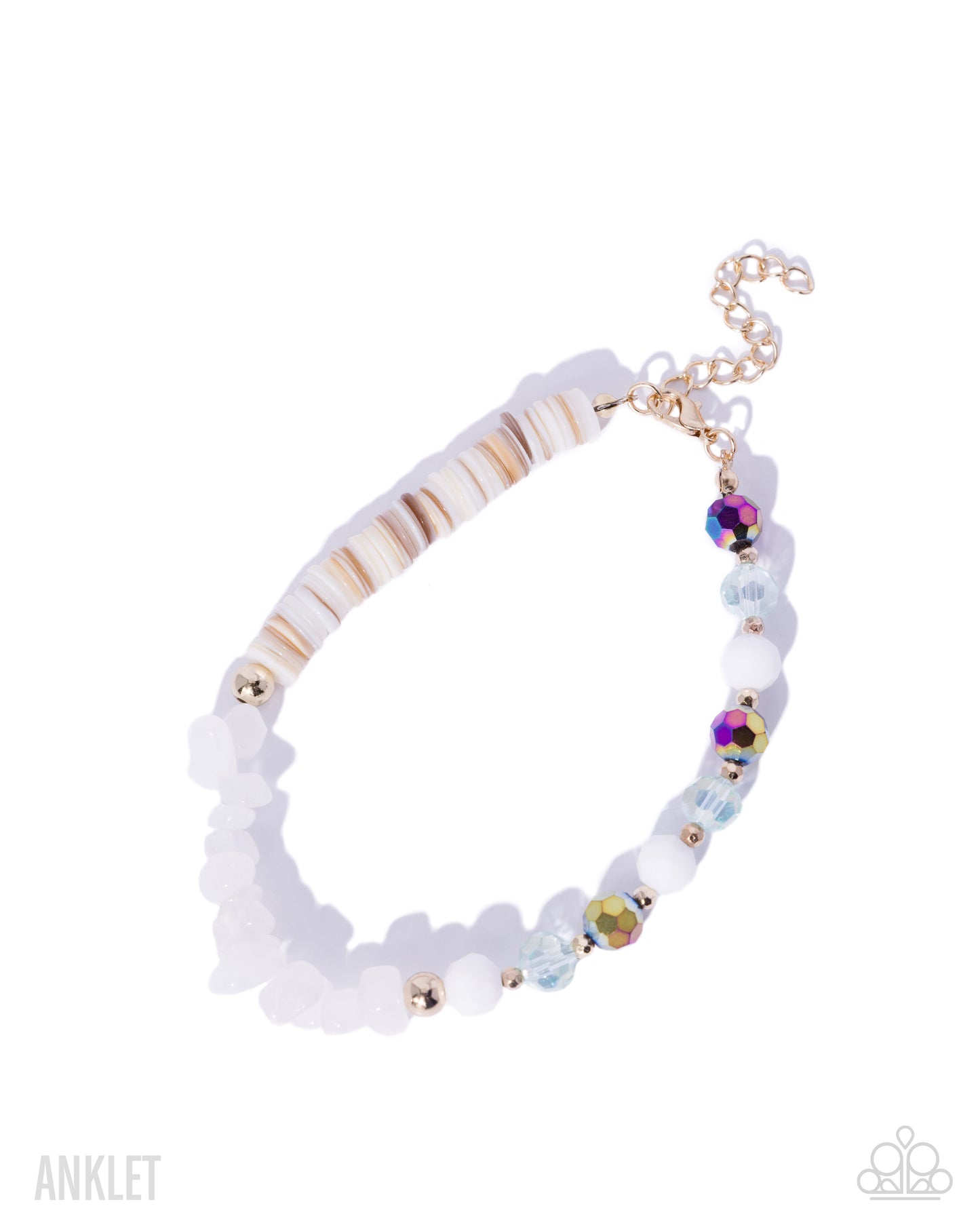Serious Shells White Anklet