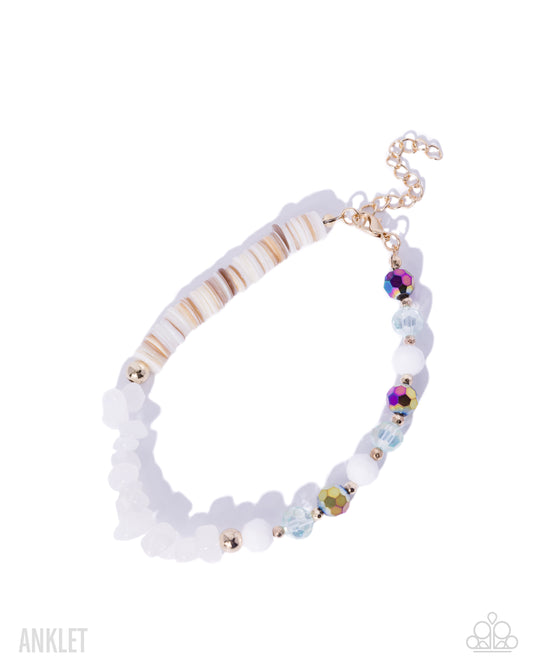 Serious Shells White Anklet