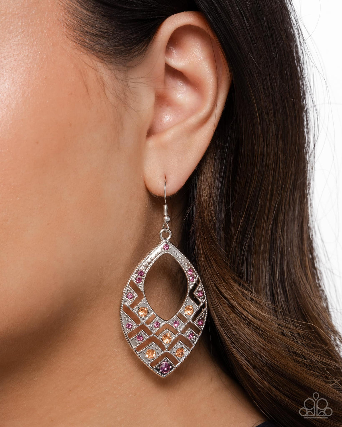 Glittery Gaze Purple Earrings
