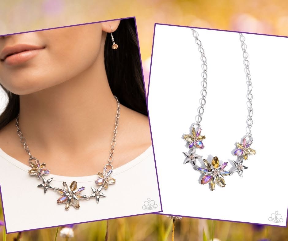 Floral Feature Yellow Necklace