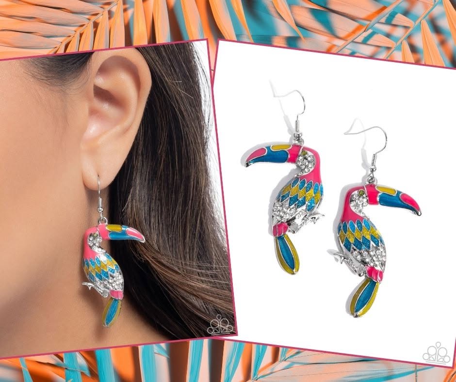 Toucan Tourist Pink Earrings