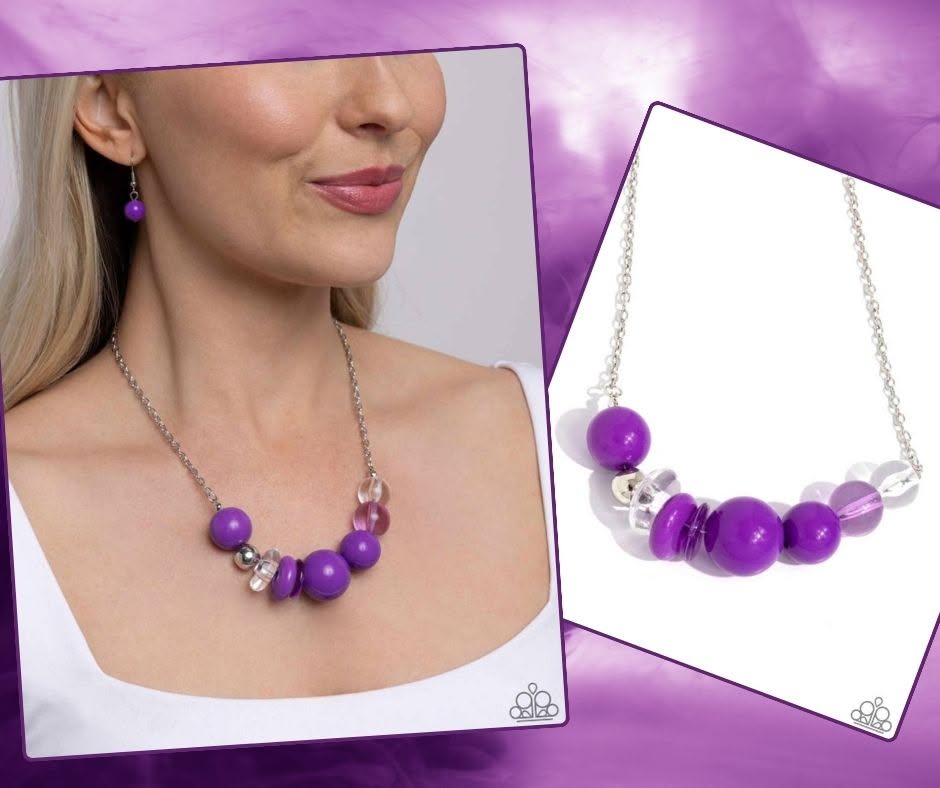 Bauble Bonanza Purple Necklace