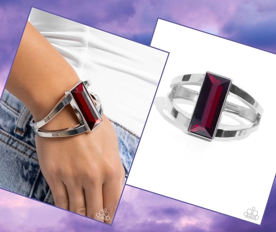 Pick-Me-Up Pizzazz Red Hinge Bracelet