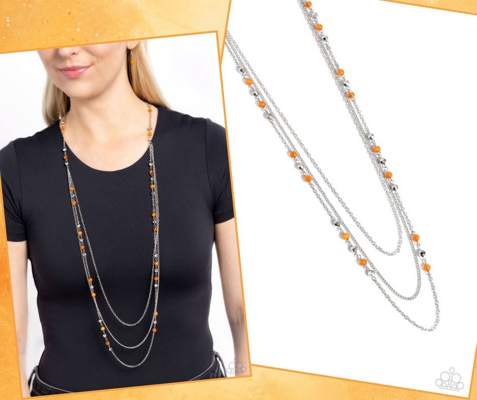 Colorful Cadence Orange Necklace