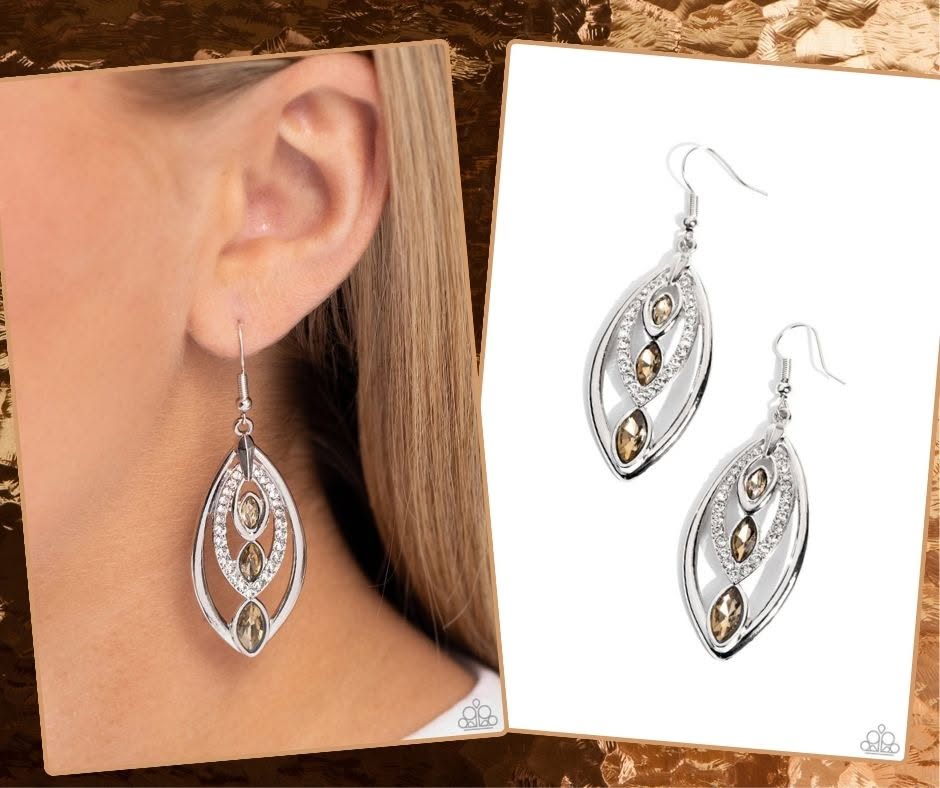 Extra Exuberant Brown Earrings