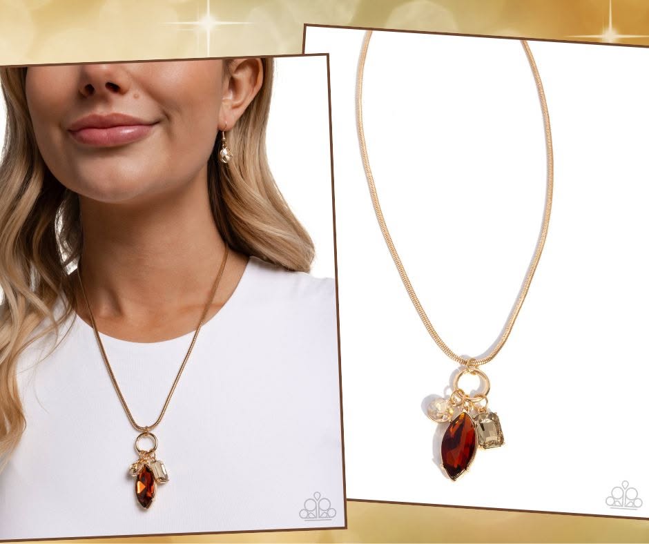 Lively Luminescence Brown Necklace