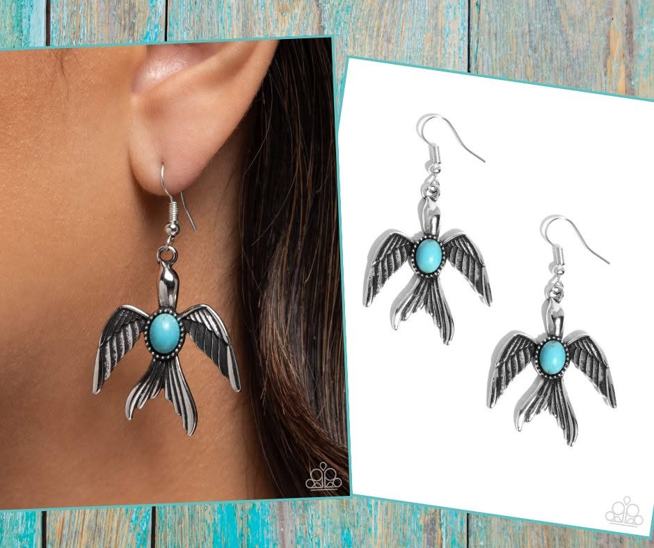 Soaring Stones Blue Earrings