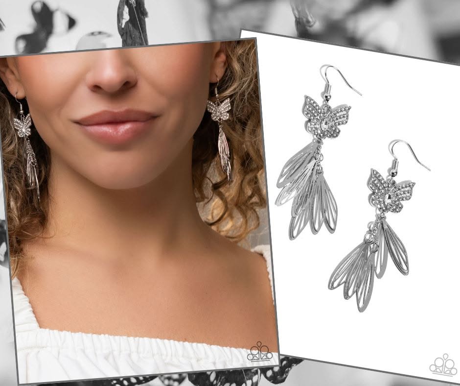 Fairy Dust White Earrings