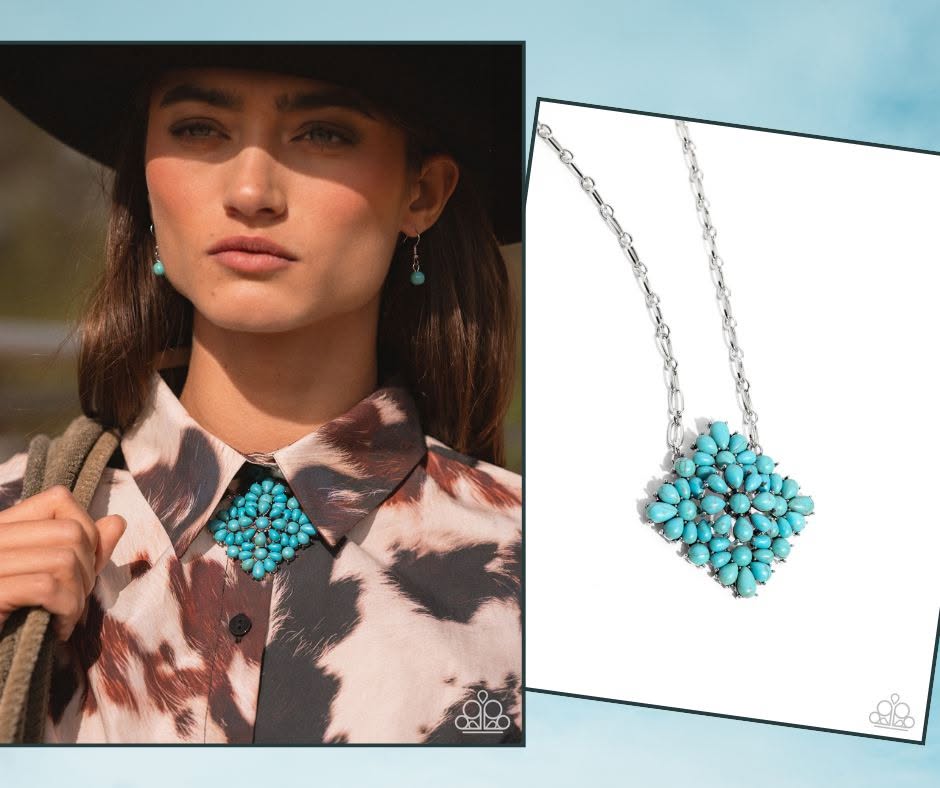Stony Strength Blue Necklace