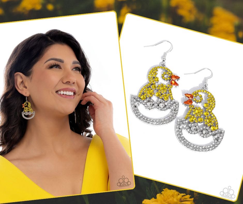Chick Couture Yellow Earrings