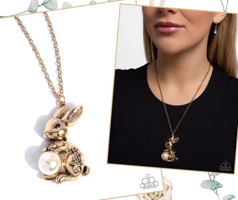 Easter Bunny Gold Necklace