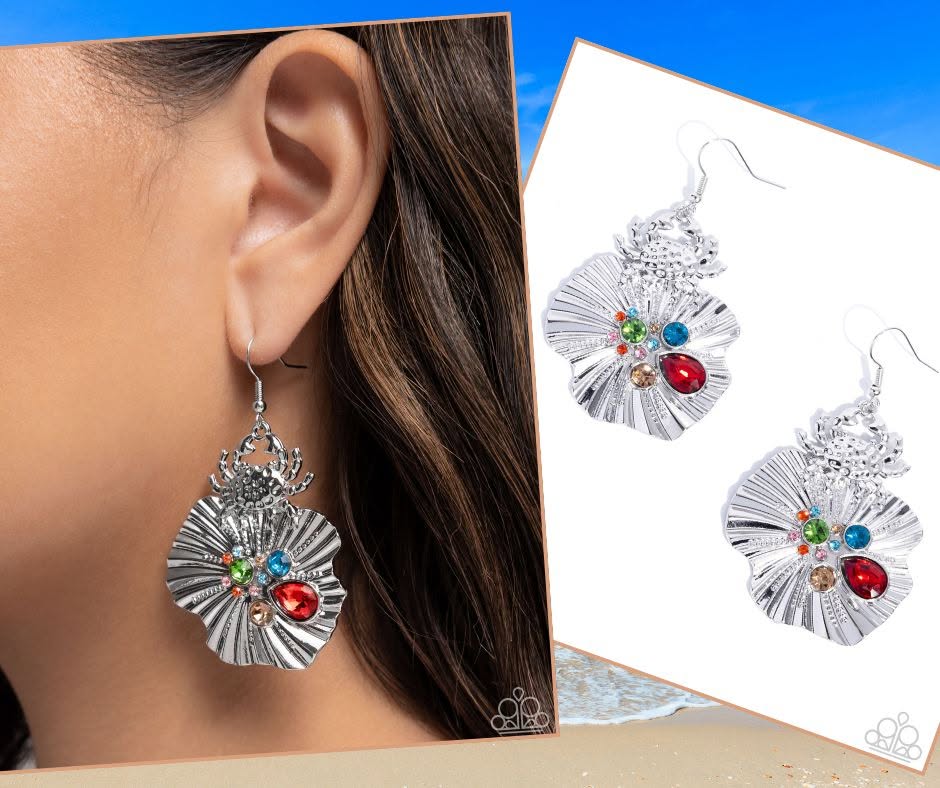 Capricious Crab Red Earrings