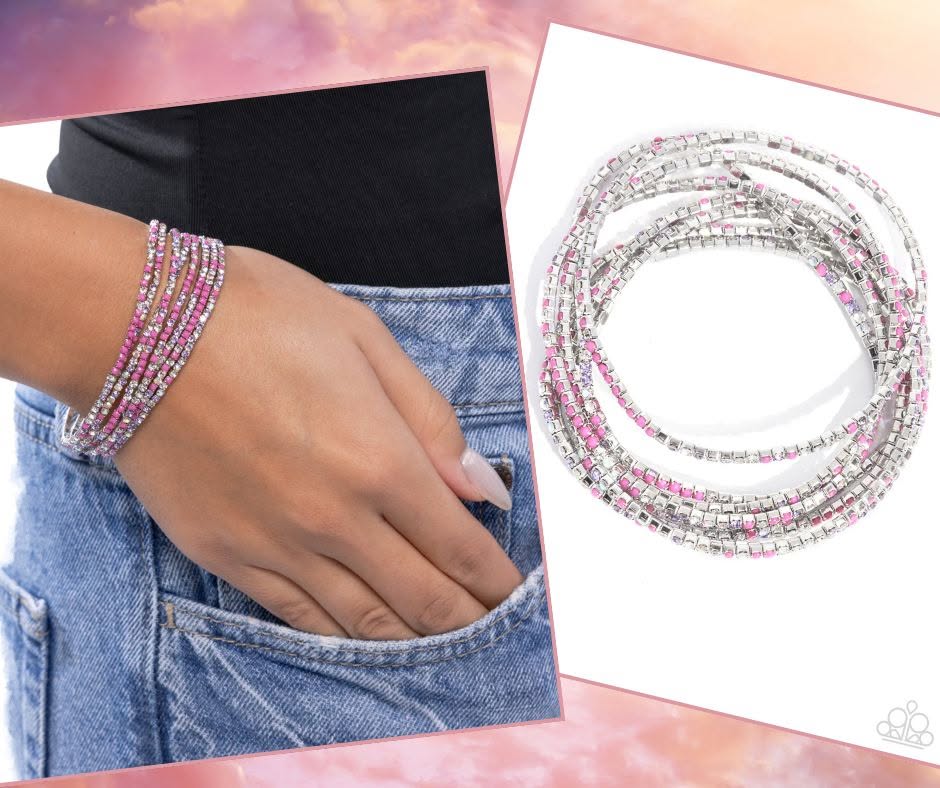 Candlelight Cascade Purple Bracelet