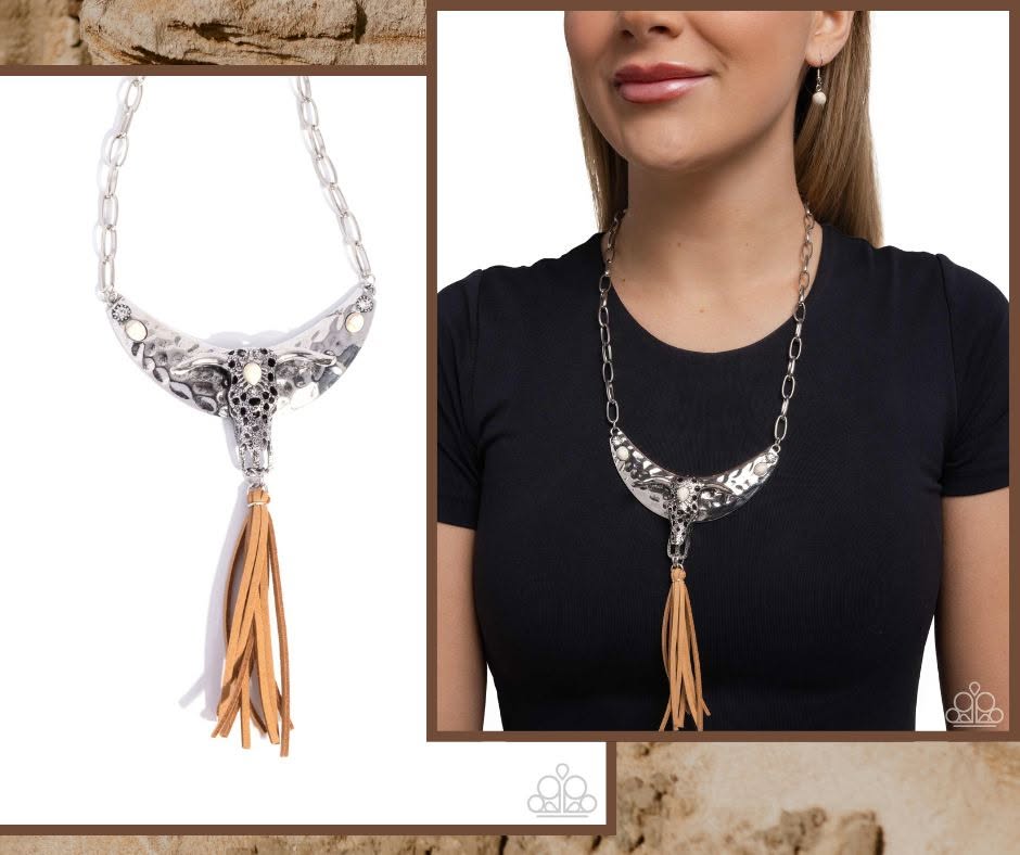 Limitless Longhorn White Necklace