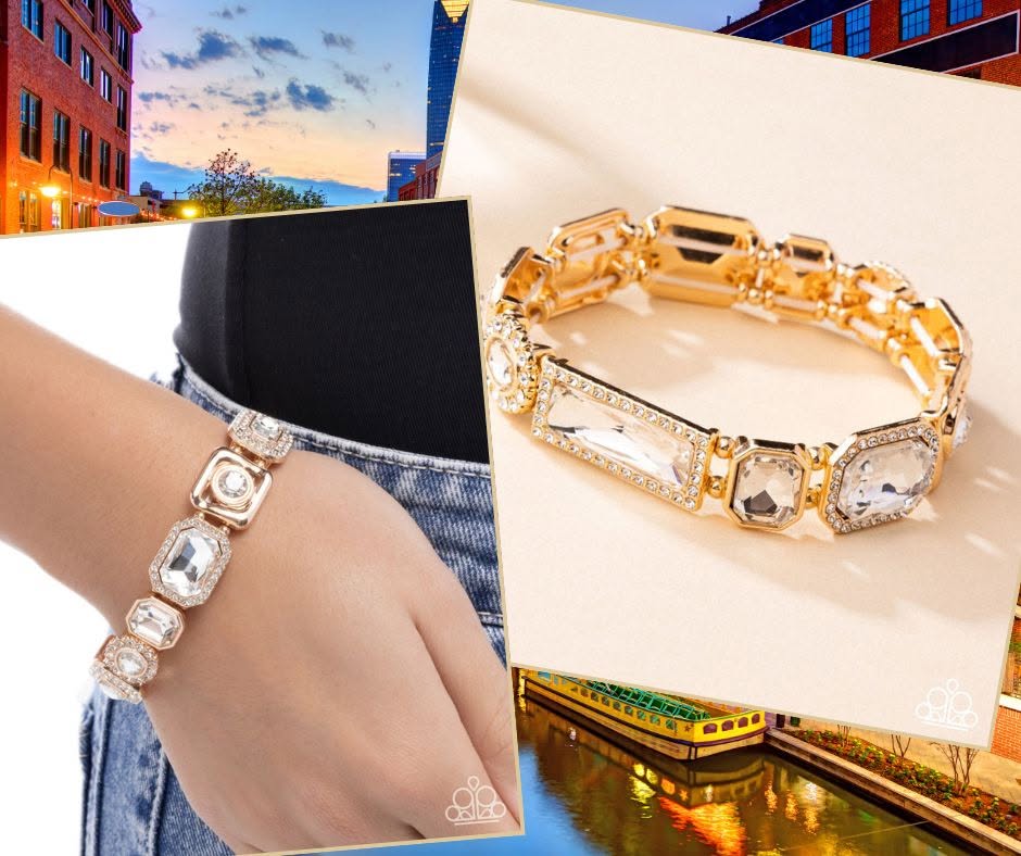 Striking Shimmer Gold Bracelet