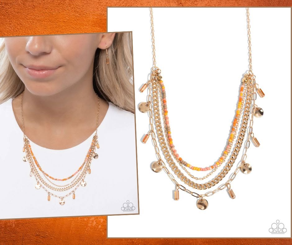 Sunset Someday Orange Necklace