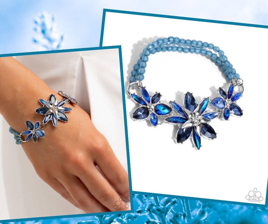 Floral Factor Blue Bracelet
