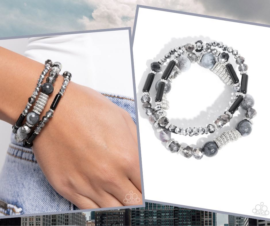 Colorful Conversation Black Bracelet