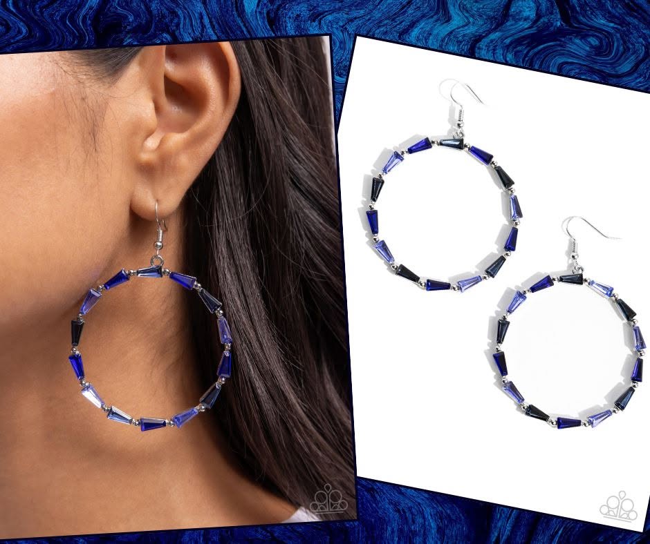 Bounce Around Blue Earrings