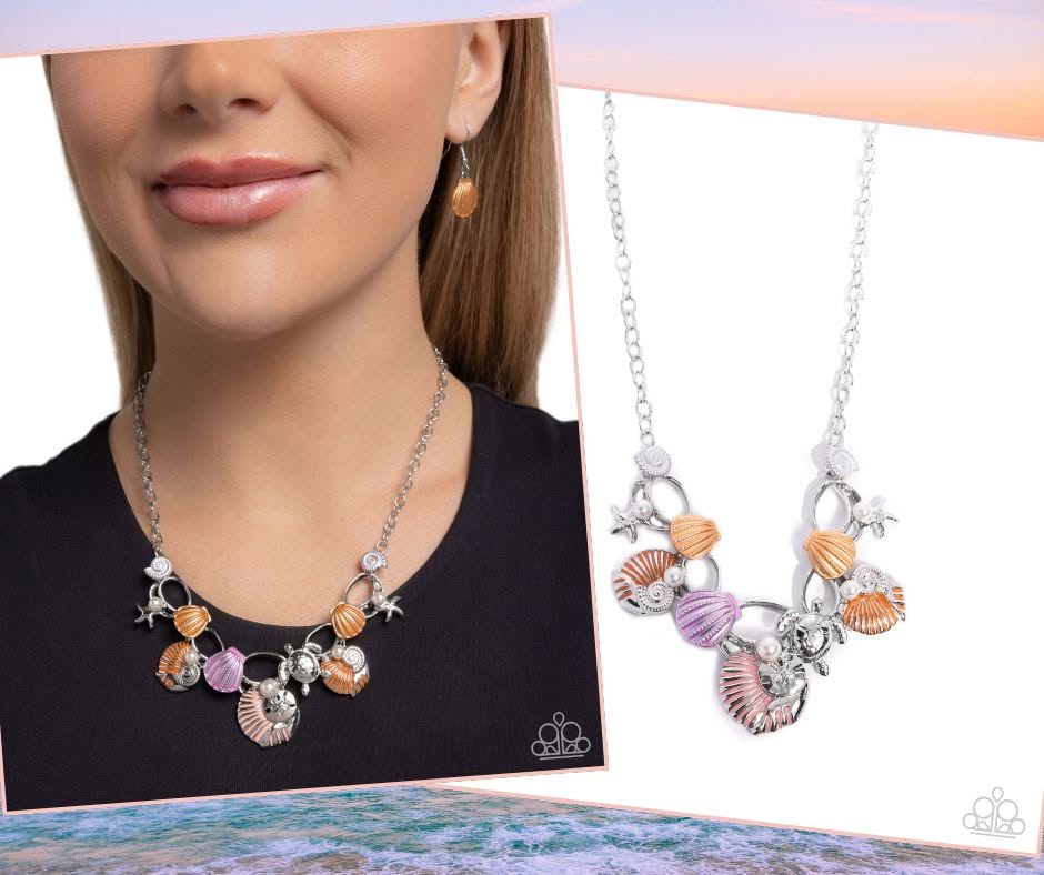 Oceanic Octave Orange Necklace
