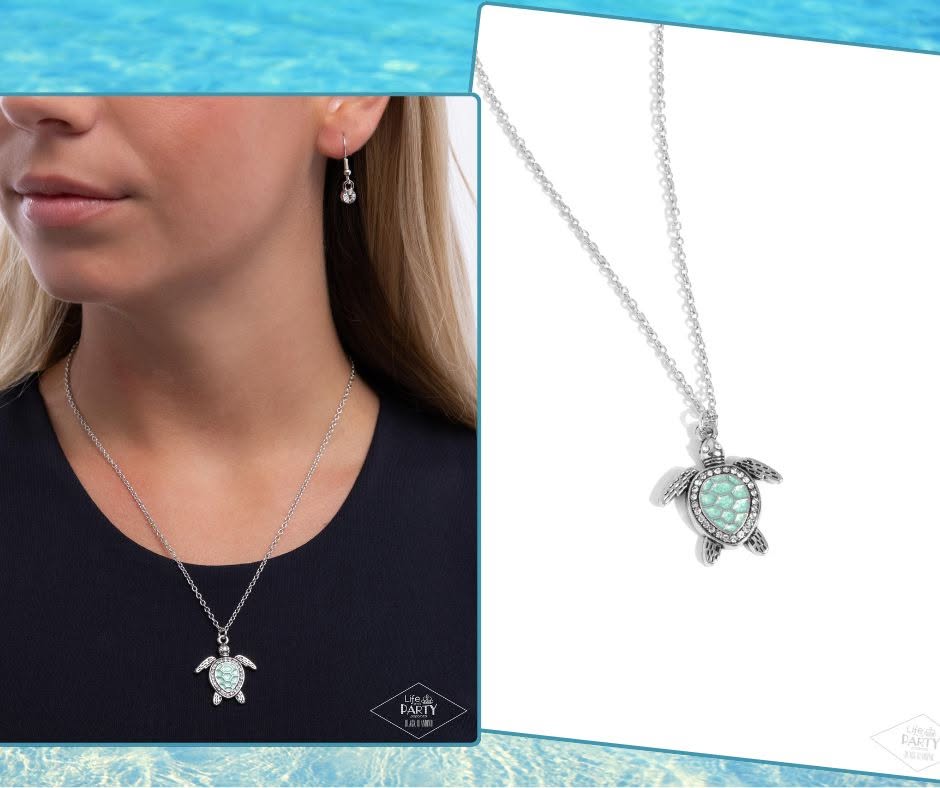 Turtle Tourist Green Necklace