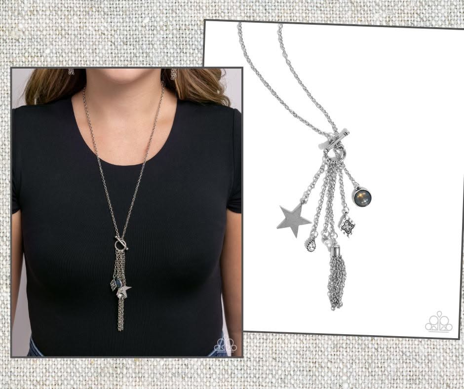 Sunset Sashay Silver Necklace