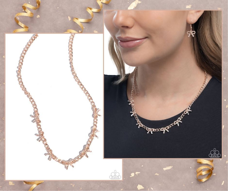 BOW the Knee Rose Gold Necklace