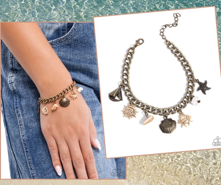 Sleek Sailing Brass Bracelet