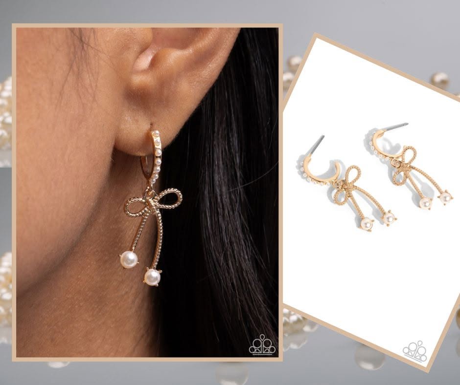 Charming Coquette Gold Hoops