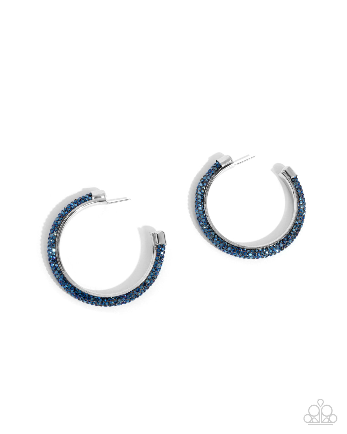 Chiseled Crescendo Blue Hoops