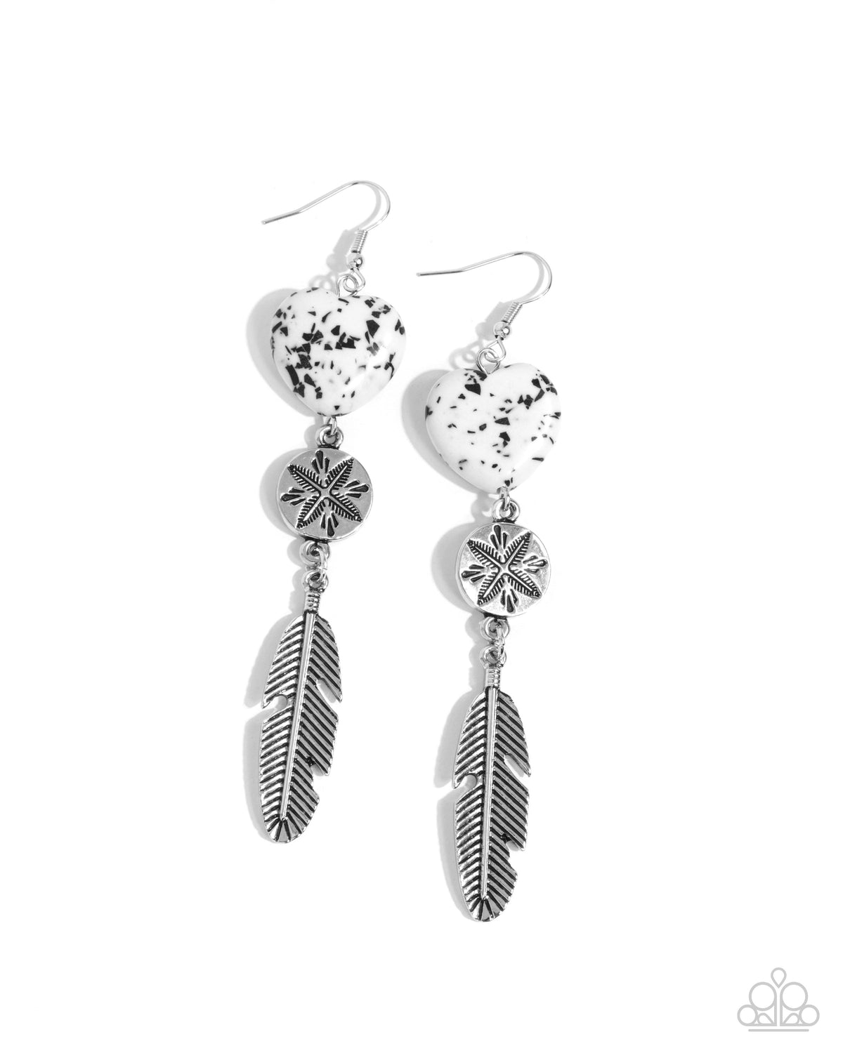 Free-Spirited Fame White Earrings