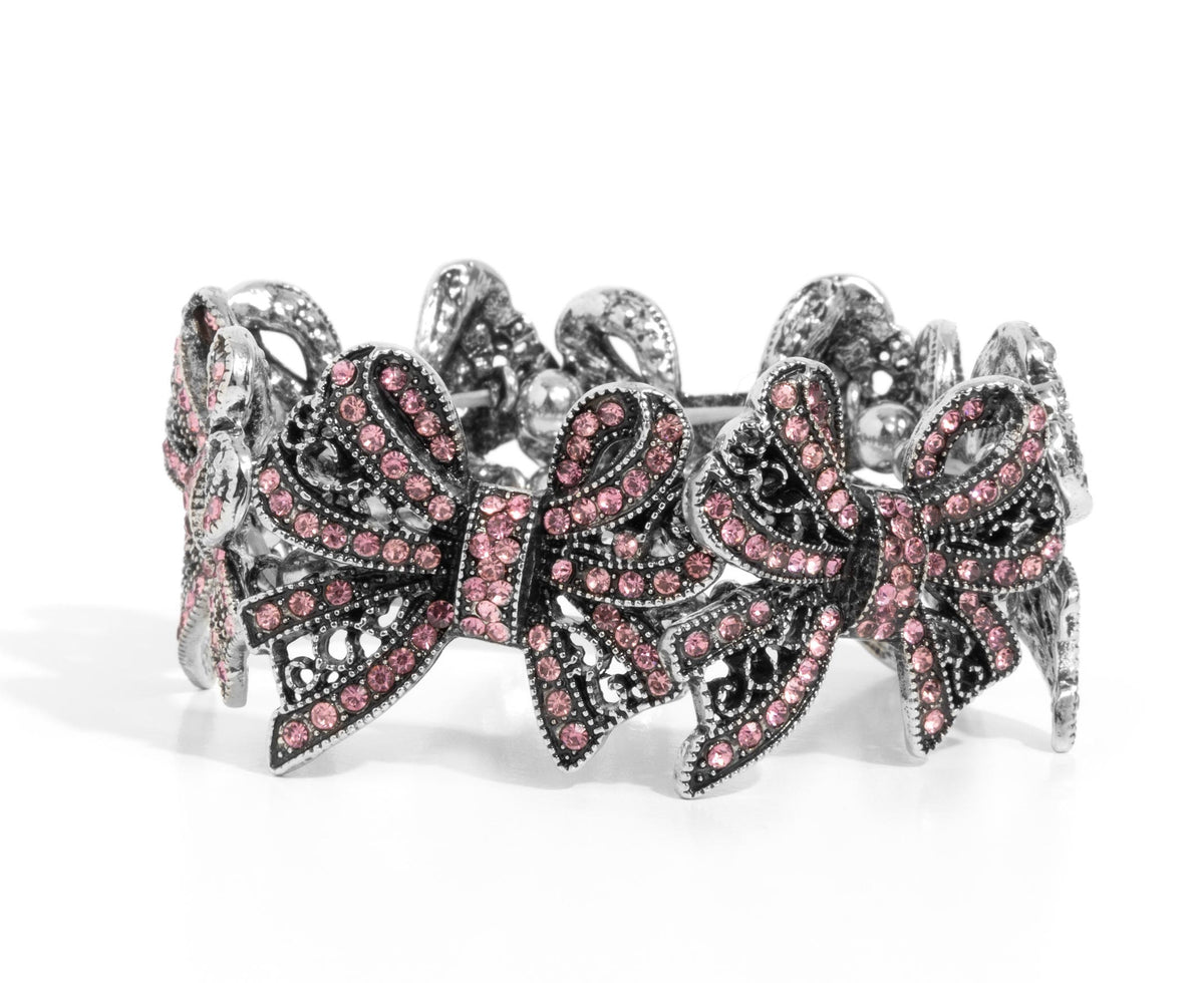 French Flourish Pink Bracelet