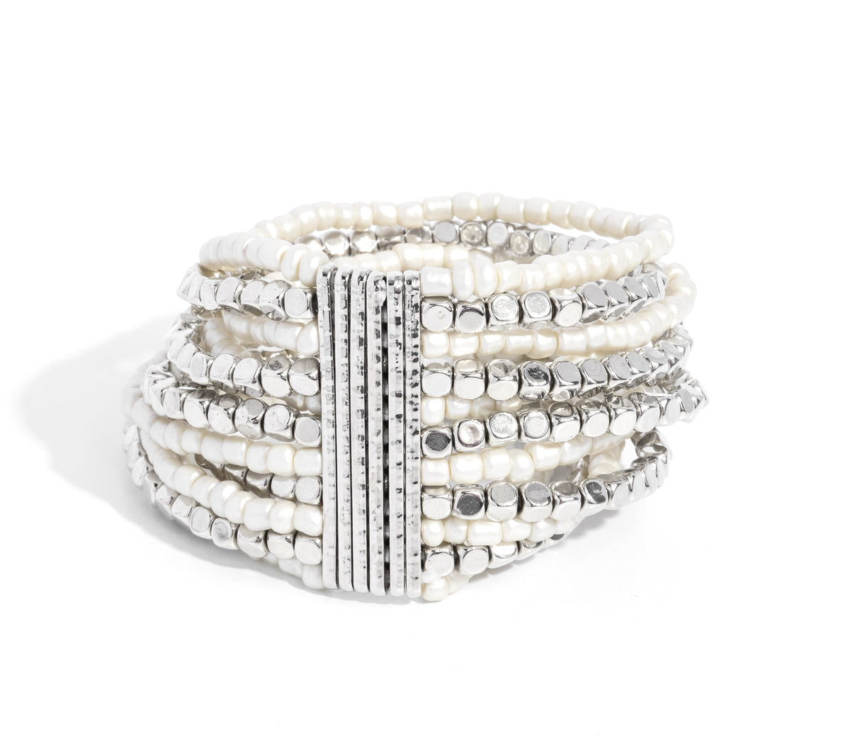 Spirited Stack White Bracelet
