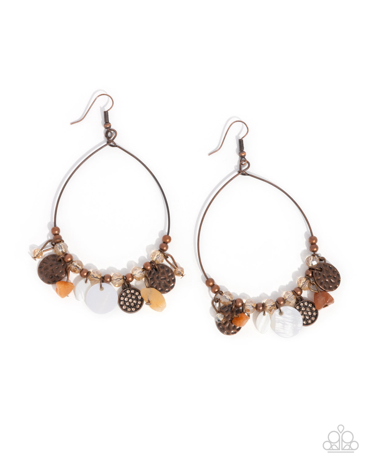 Wiry Wayfarer Copper Earrings