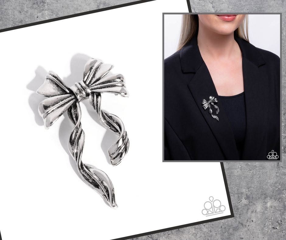 Bow Bonanza Silver Brooch