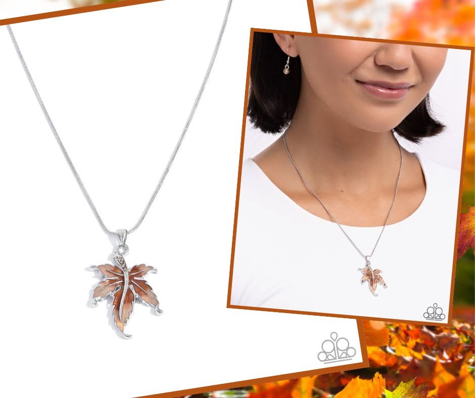 Leafy Lullaby Brown Necklace