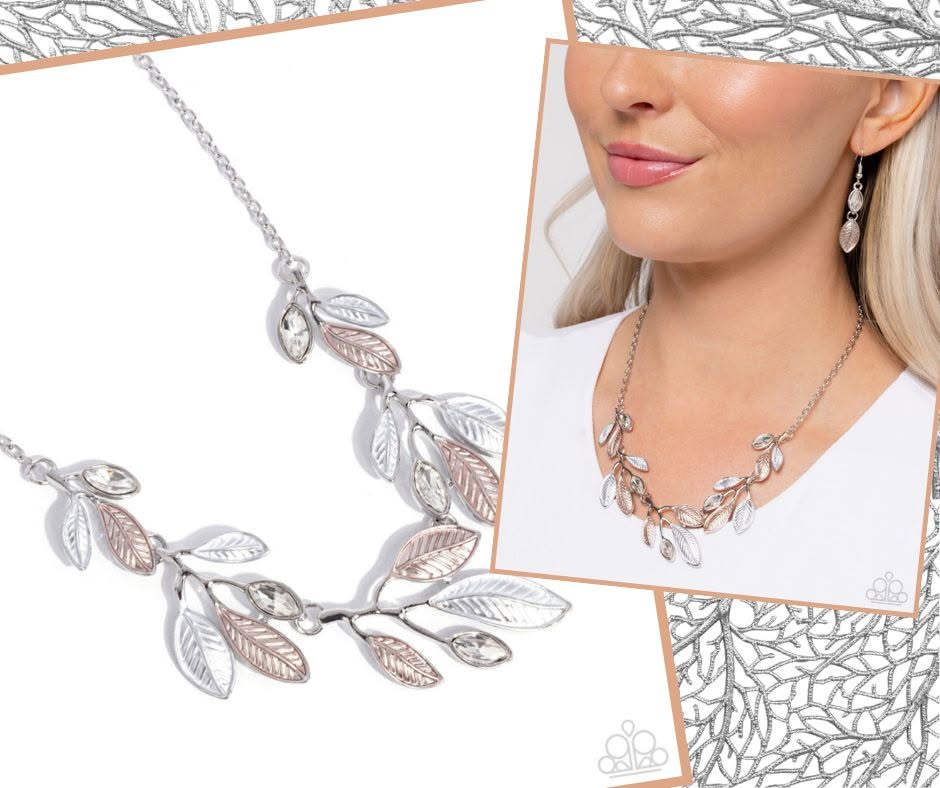Lyrical Leaves Brown Necklace