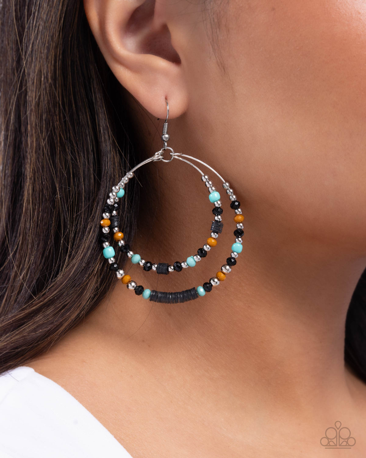 Audacious Arrangement Black Earrings