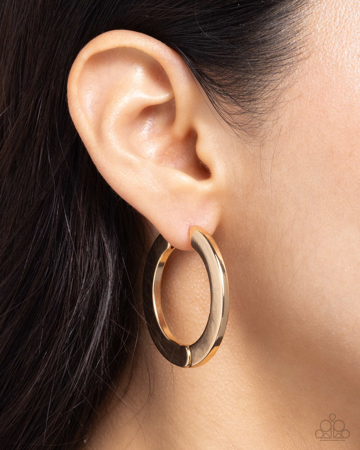 Circling Chariot Gold Hinge Hoops