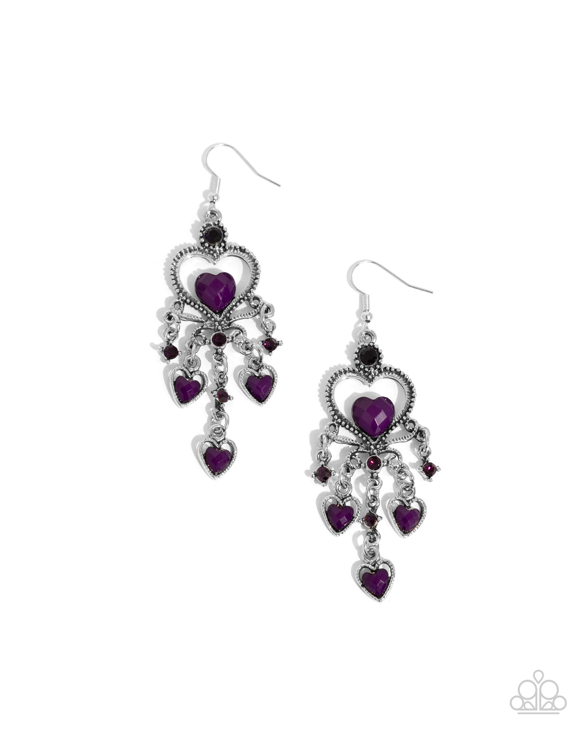 Compassionate Chandelier Purple Earrings