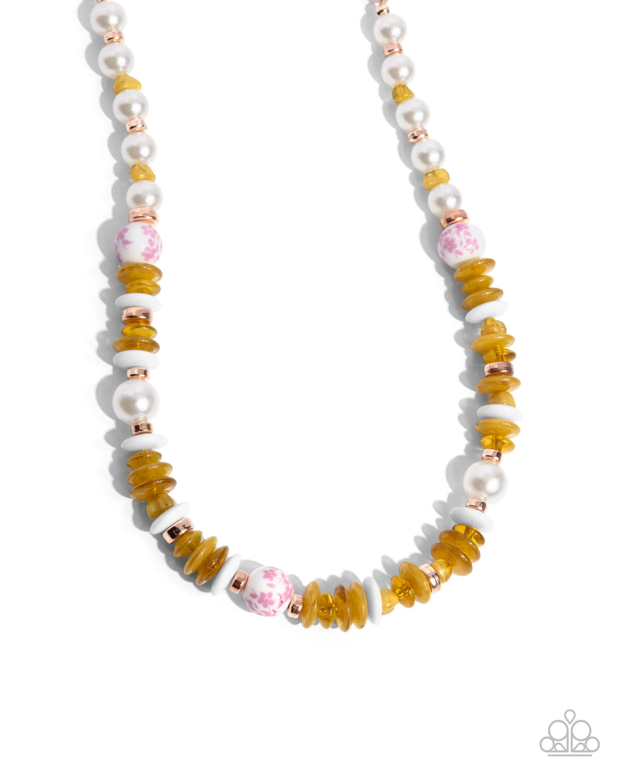 Porcelain Pizzazz Pink Necklace