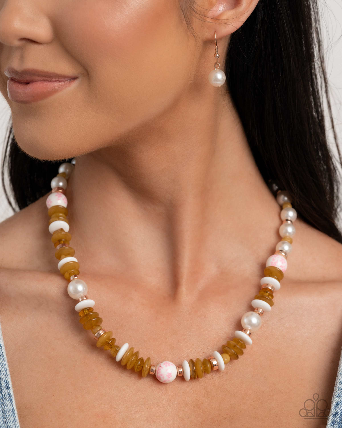 Porcelain Pizzazz Pink Necklace