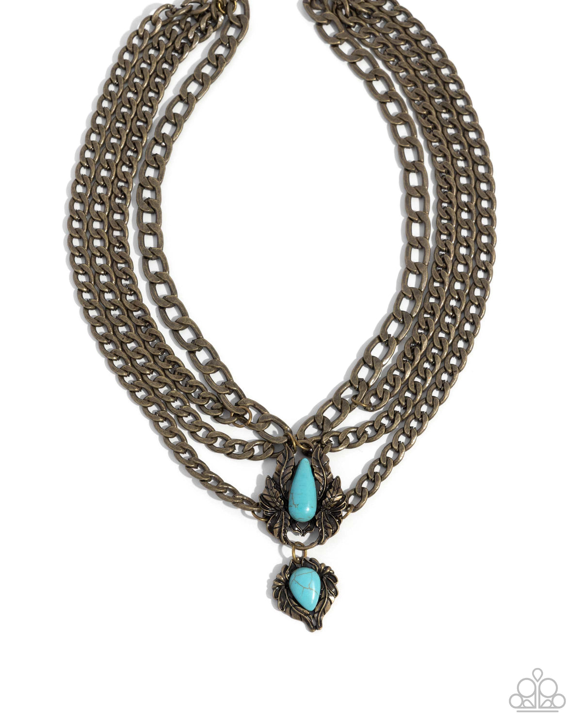 Laurel Layover Brass Necklace