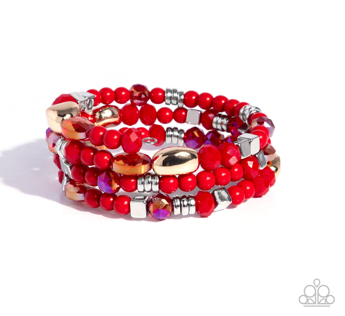 Material WHIRL Red Coil Bracelet
