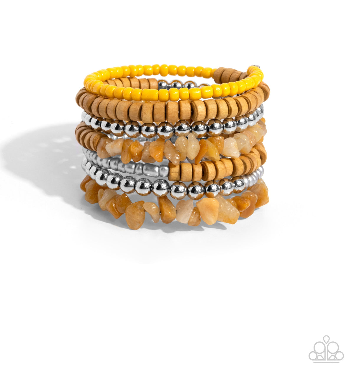 Plentiful Pizzazz Yellow Coil Bracelet
