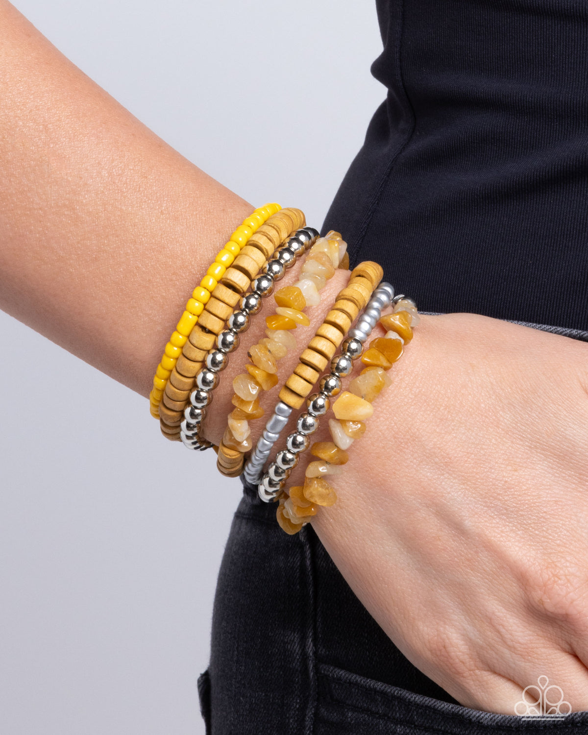 Plentiful Pizzazz Yellow Coil Bracelet