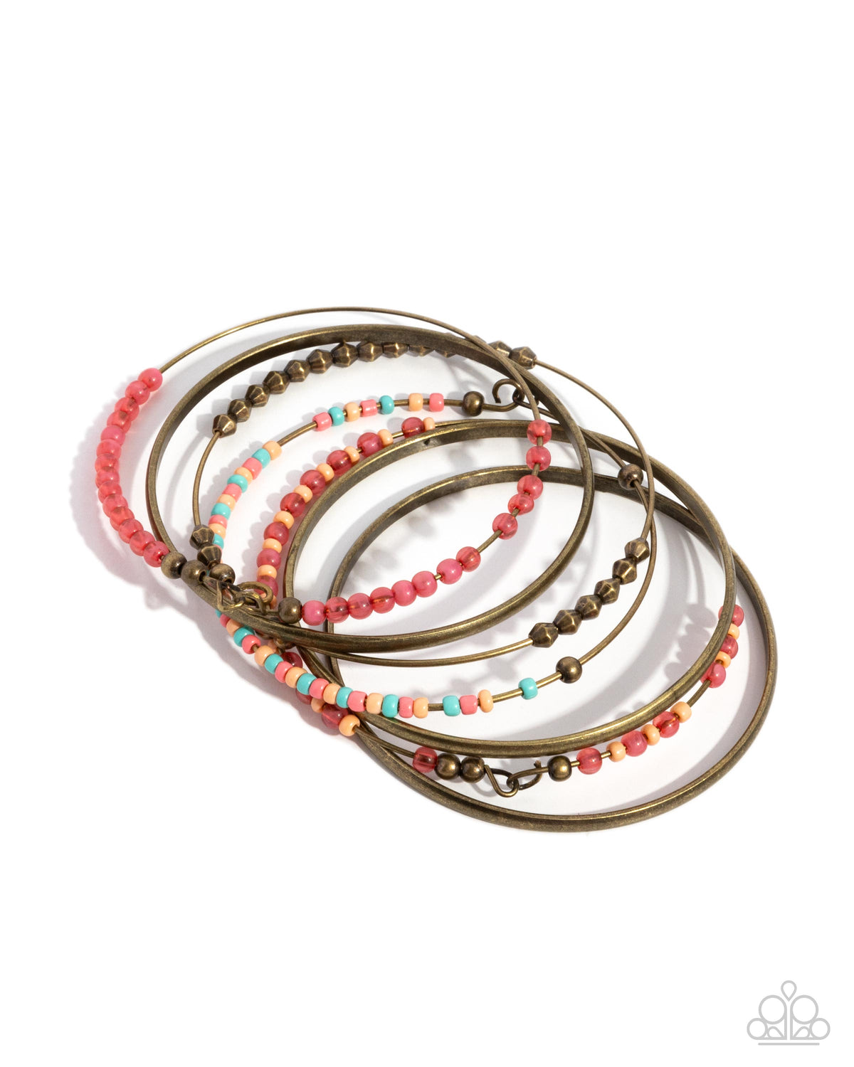Seed Bead Shimmer Brass Bracelet